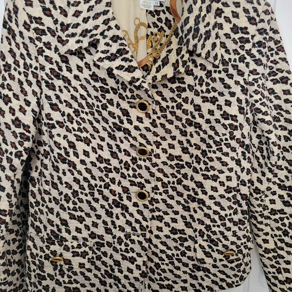 Animal Print 2pc skirt set Rickie  Freeman for TeriJon - Picture 5 of 16